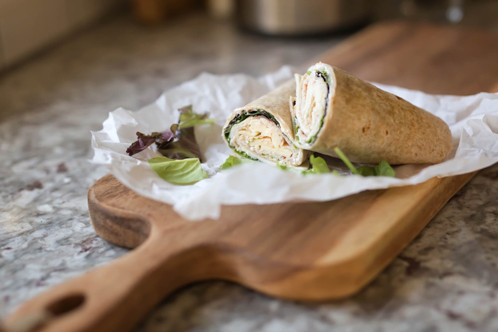 tortilla plnená špenátom a ricottou